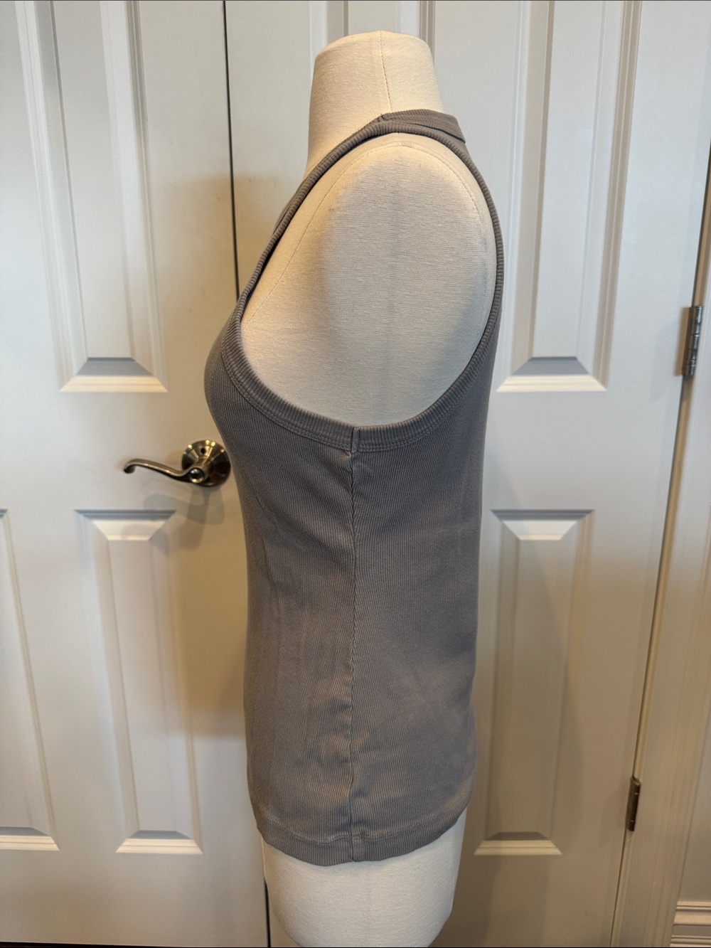 James Perse Gray Ribbed Racerback Tank - Picture 3 of 5